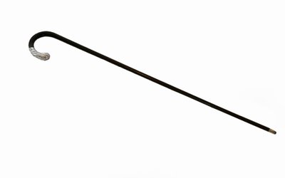 Rosewood and solid silver cane 19th century