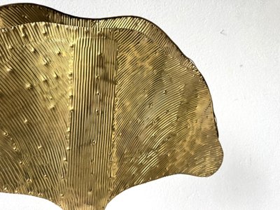 Ginkgo-Lampe von DLG Tommaso Barbi aus messingbeschichtetem Metall, 2000er Jahre