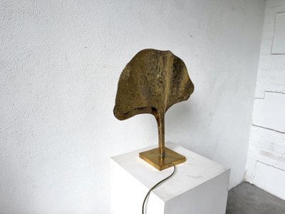 Ginkgo-Lampe von DLG Tommaso Barbi aus messingbeschichtetem Metall, 2000er Jahre
