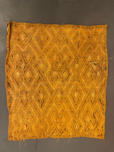 Antique Kuba textile from Kasai, made of embroidered raffia 2