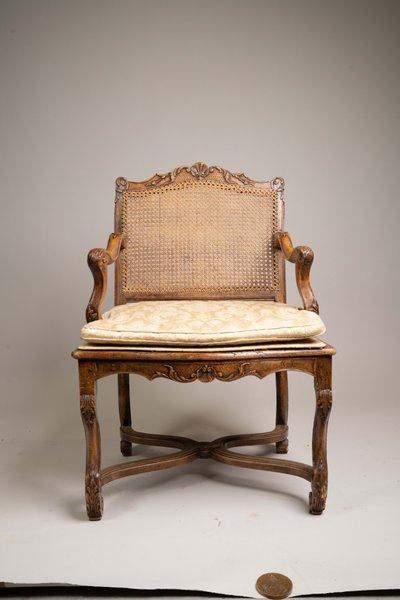 18th-Century Regency-Style Wicker Armchair 