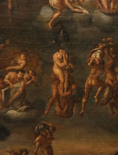 The Last Judgment (after Michelangelo), 17th-century Roman Painter