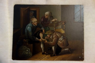Dipinto su rame nello stile di Teniers