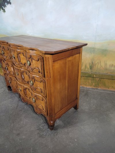 Arbalète-Kommode aus massivem Kirschbaumholz, Ende des 19. Jahrhunderts