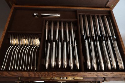 Large silver-plated kitchen set in a 149-piece box set