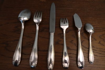 Large silver-plated kitchen set in a 149-piece box set