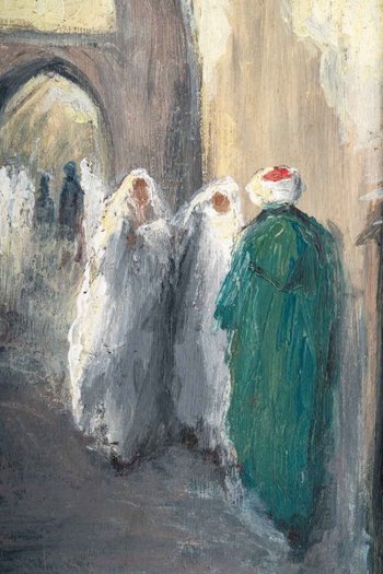 Oil On Canvas Marrakech Beginning XXth Century