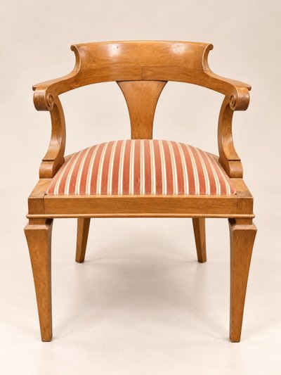 Set of 12 Empire Armchairs – Solid Oak – Gondola Backrest