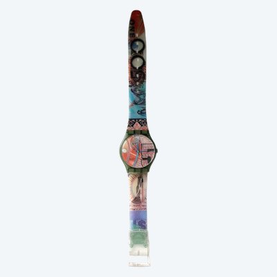 Maxi Swatch murale de 1990, horloge géante de 2 mètres