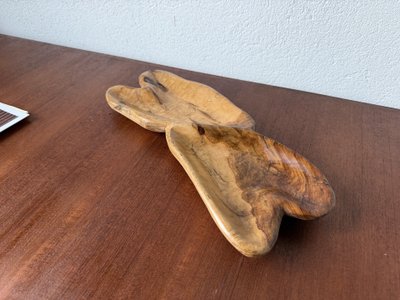Olive wood bowl, 1970s