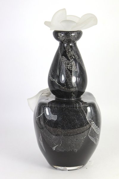 Patrick LEPAGE, master glassmaker (1949–2015) Large glass bottle, signed