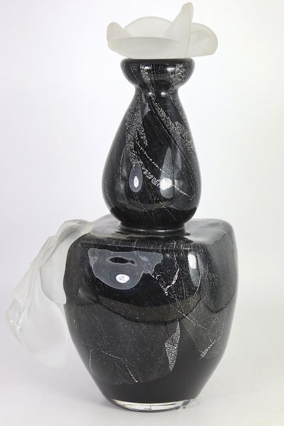 Patrick LEPAGE, master glassmaker (1949–2015) Large glass bottle, signed
