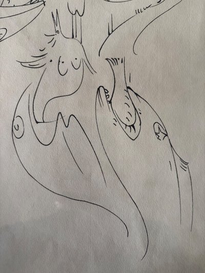 André Masson, Cheval attaqué par des poissons, 1929