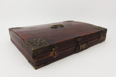 18th-century leather travel writing case
