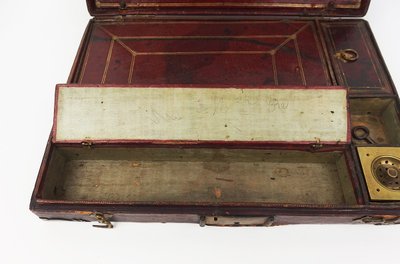 18th-century leather travel writing case