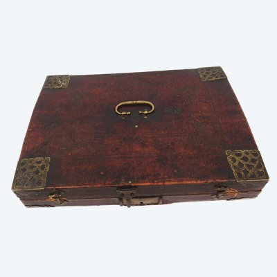 18th-century leather travel writing case