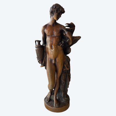 SCULTURA - BRONZO - GANIMEDE - FRANCIA - XIX SECOLO