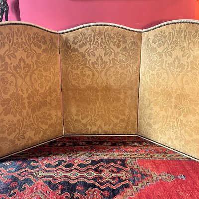 Wohnzimmer-Paravent aus geprägten Samt