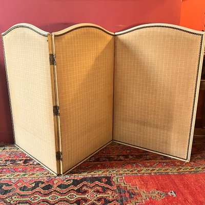 Wohnzimmer-Paravent aus geprägten Samt
