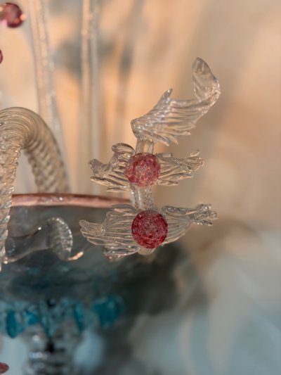 A Venetian wall lamp in multicolored Murano glass, circa 1920