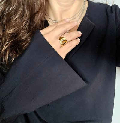 Ring „Dinh Van“ – Handschellen, großes Modell, aus Gelbgold