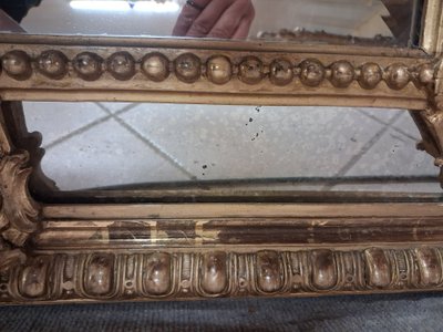19th-Century Mirror with Glazing Beads, 154 x 97