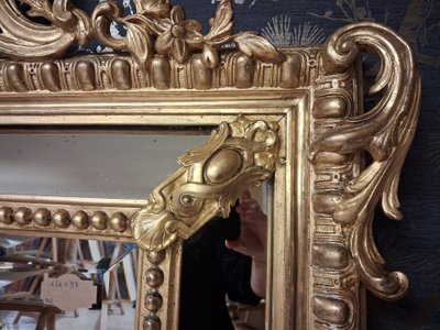 19th-Century Mirror with Glazing Beads, 154 x 97