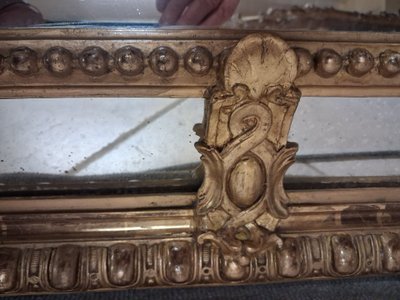 19th-Century Mirror with Glazing Beads, 154 x 97