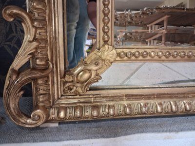 19th-Century Mirror with Glazing Beads, 154 x 97