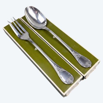Christofle, Marly-style silver-plated serving set