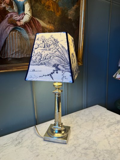 Empire-style bronze lamp, height 45 cm