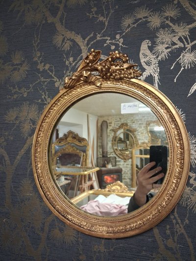 Miroir Oval époque XIX 43 x 37