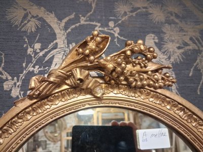Miroir Oval époque XIX 43 x 37
