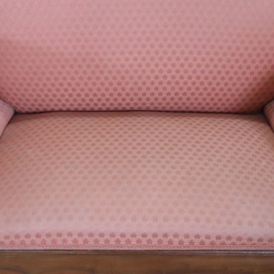 Small Walnut Sofa, Italy, Early 20th Century