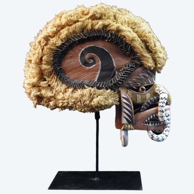 Malagan-Maske, Tatanua, primitive Kunst, ozeanische Kunst, Ozeanien, Kunst des Pazifiks, 45 x 21 x 49 cm