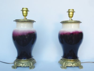 Coppia di lampade, XIX secolo.