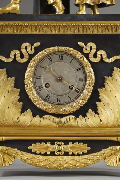 ROMANTIC PERIOD COUPLE CLOCK