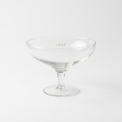 Elegant clear glass stemmed glass