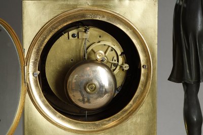LARGE MANTEL CLOCK SOCRATES DRINKING HEMLOCK