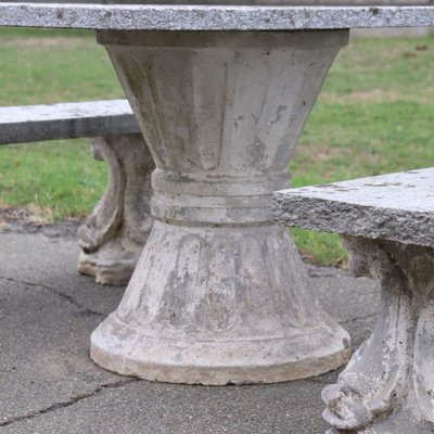 Garten-Set mit Tisch und zwei Bänken