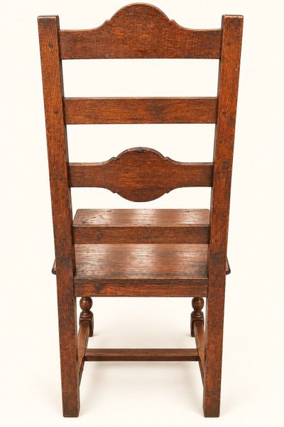 Suite de 8 Chaises Rustiques Style Henri II Chêne Sculpté