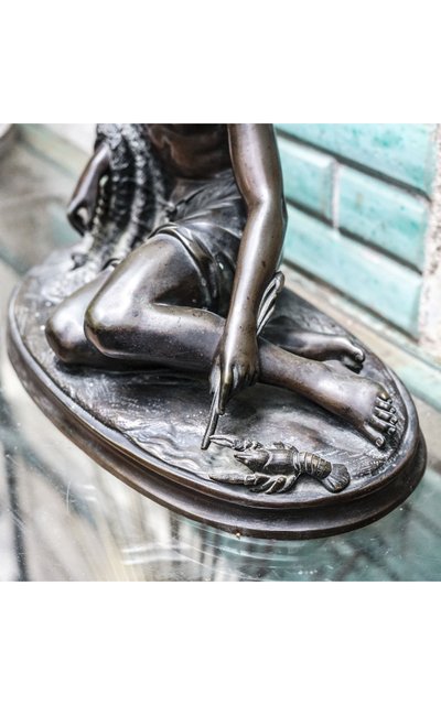 Neapolitan Lobster Fisherman, bronze