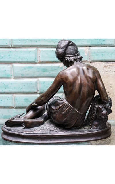 Neapolitan Lobster Fisherman, bronze