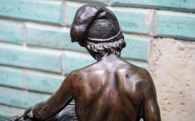 Neapolitan Lobster Fisherman, bronze