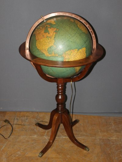 Globe Terrestre de Parquet , Mc Nally USA , XXe