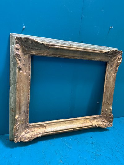 Antique 20th-century gilded and lacquered picture frame, 59x48 cm