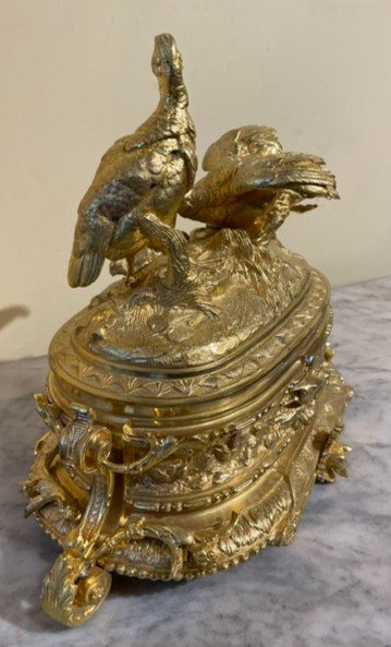 gilded bronze tabletop planter