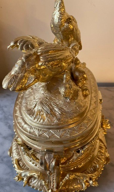 gilded bronze tabletop planter