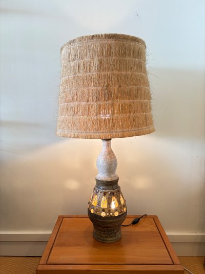 CERAMIC LAMP BY GEORGES PELLETIER.