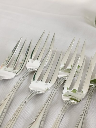 Ercuis Trianon "Poisson" Silver-Plated 26-Piece Tableware Set